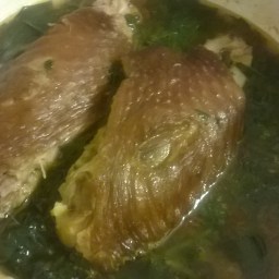 Sweet Potato leaves With Smoked Turkey