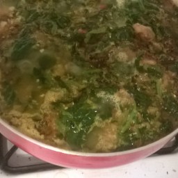 Efo Riro (An African Vegetable Soup With Meat)