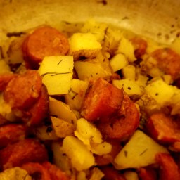 Knockwurst Potato Fry