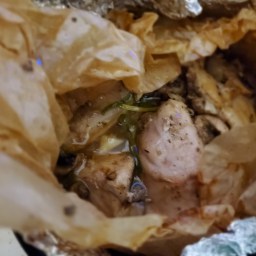 Salt And Pepper Chicken Wrapped In Parchment Paper Cooked In An Instant Pot