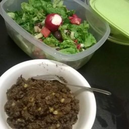 Black Bean Quinoa With  A Salad