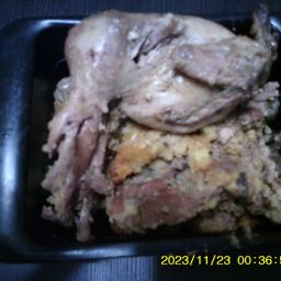 Thanksgiving Cornish Hens or Quails With Cornbread Dressing